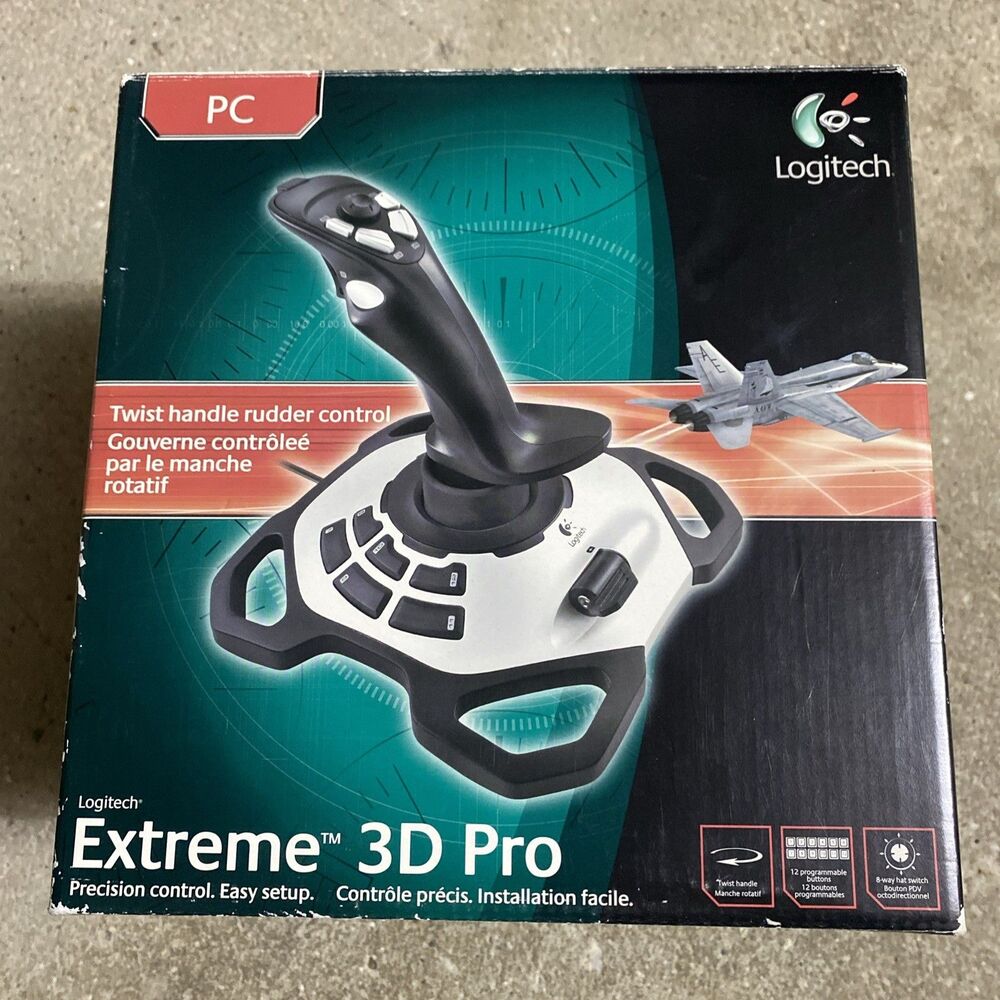 Logitech Extreme 3D Pro Gaming Joystick for Windows PC Silver/Black